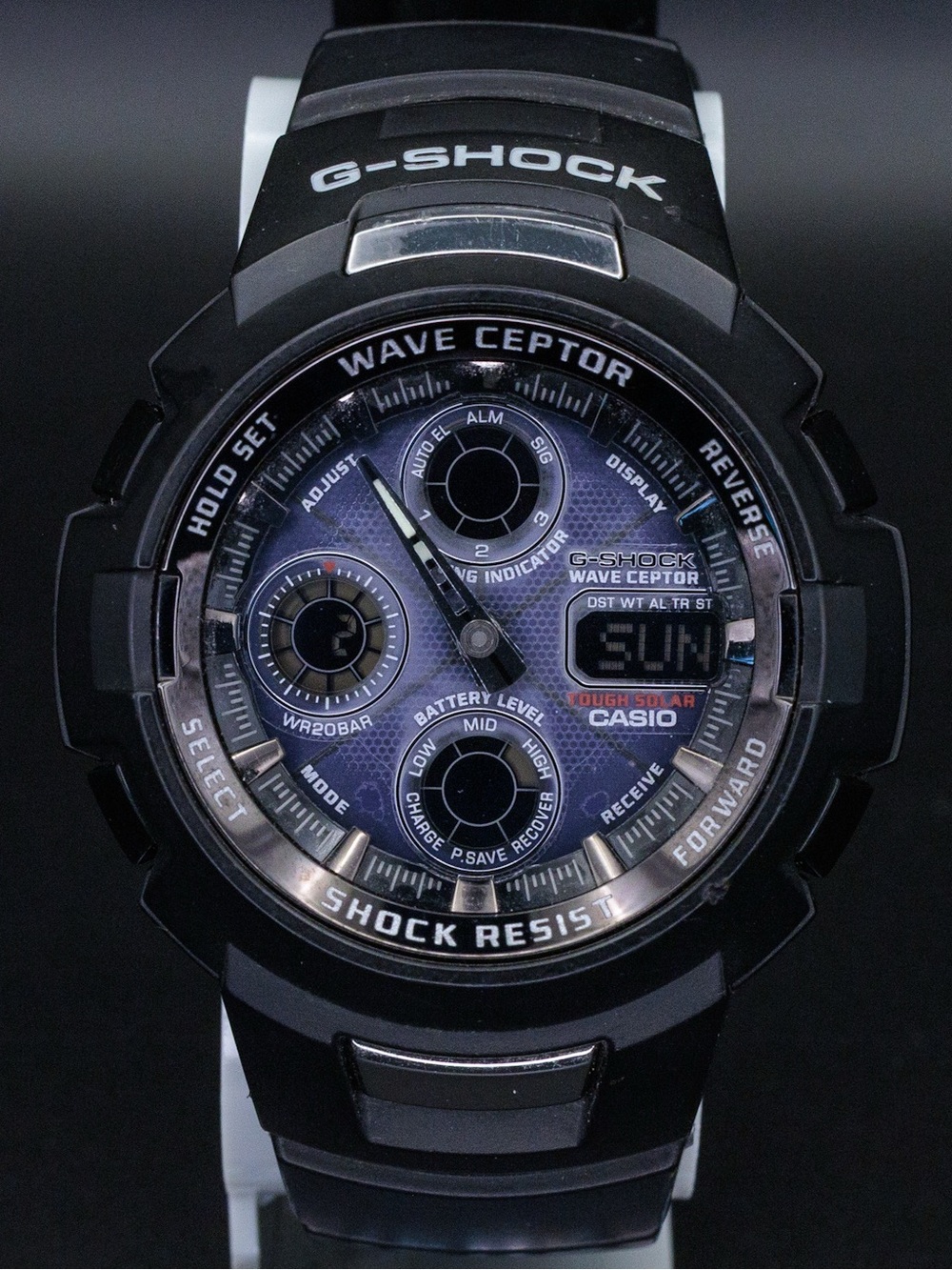 Casio Rare G-Shock GW-1100RBJ Wave Solar Ana/Digi Vintage JDM Import 46mm Watch